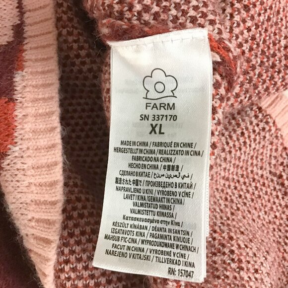 Farm Rio Flower Wool Knit Mini Christmas Holiday Sweater Dress NWOT - Picture 11 of 13